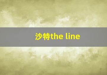 沙特the line